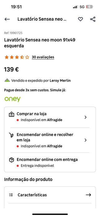 Movel casa banho NOVO Com Lavatorio cor Carvalho