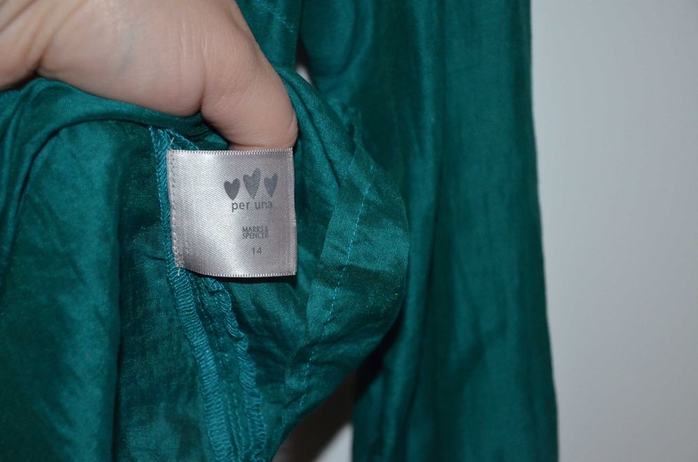 koszula z haftem damska r. 14(42) jedwab/silk per una M&S