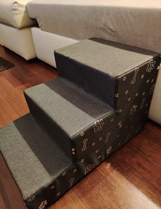 Schodki dla psa 3 stopnie 30 cm stabilne antypoślizgowe