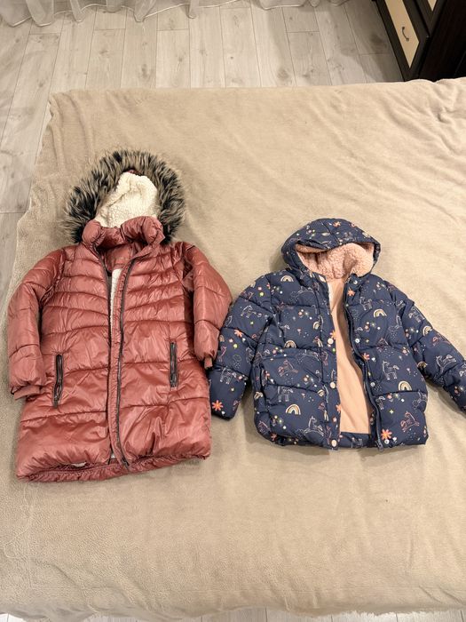 Ціна за 2 куртки зимові на дівчинку теплі 116 122 6 7 р Next George