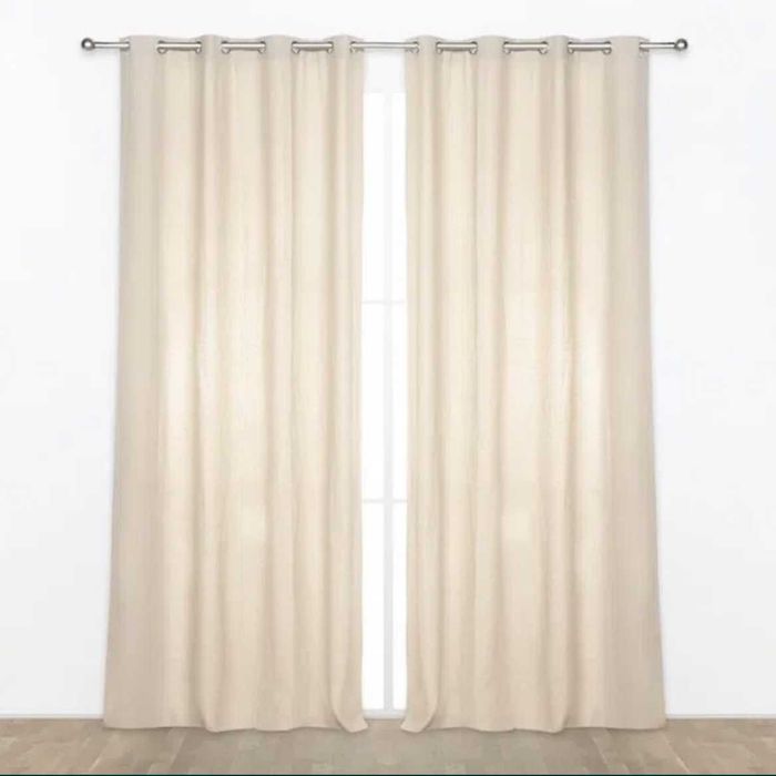 2 pares de cortinados linho bege (Leroy Merlin)