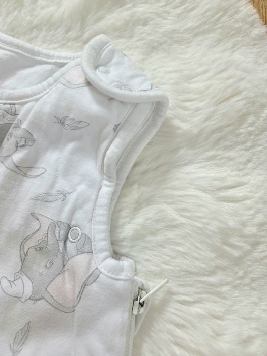 Disney śpiworek dziecięcy 6-12 msc 68-80 cm biały słonik Dumbo