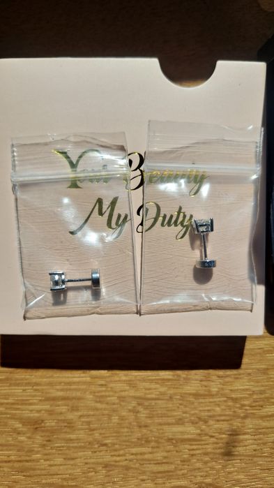 Kolczyki z moissanitem, 1 para kolczyków