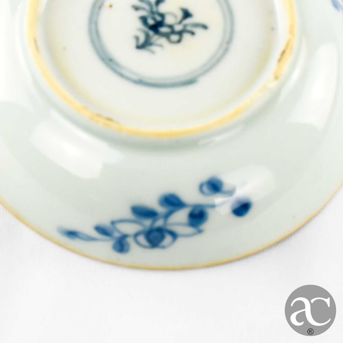 Par de Covilhetes / Pratos Porcelana da China Kangxi séc. XVII / XVIII