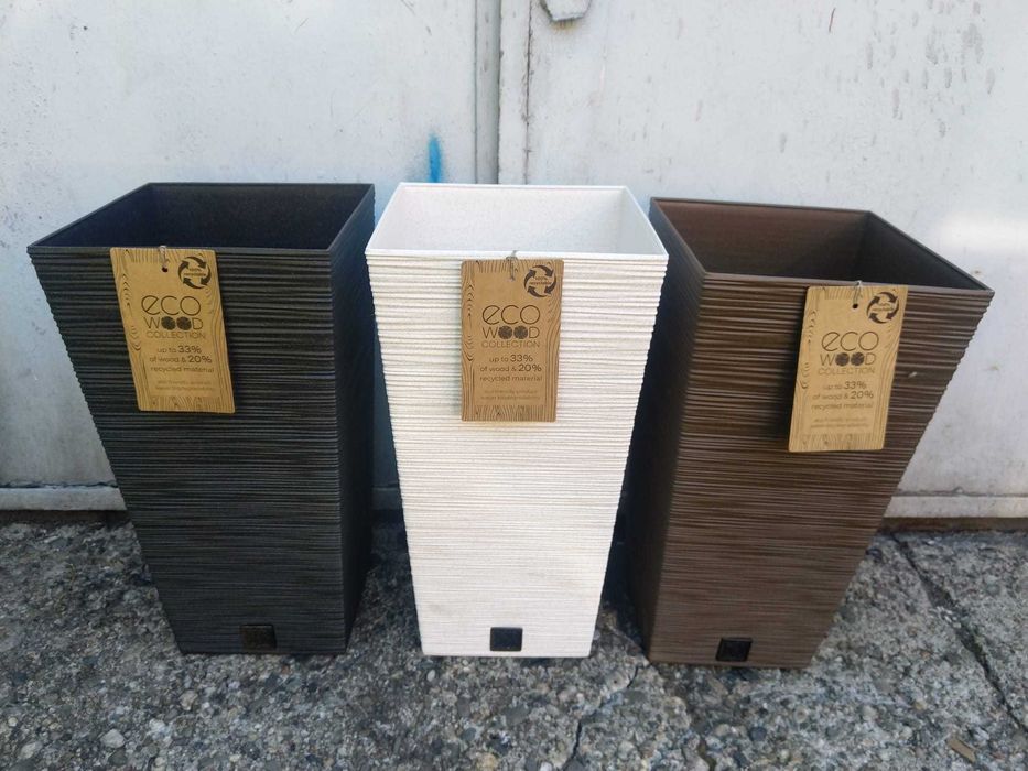 NOWA Donica Tarasowa Doniczka Ogrodowa Balkonowa Wysoka BRĄZ COFFEE