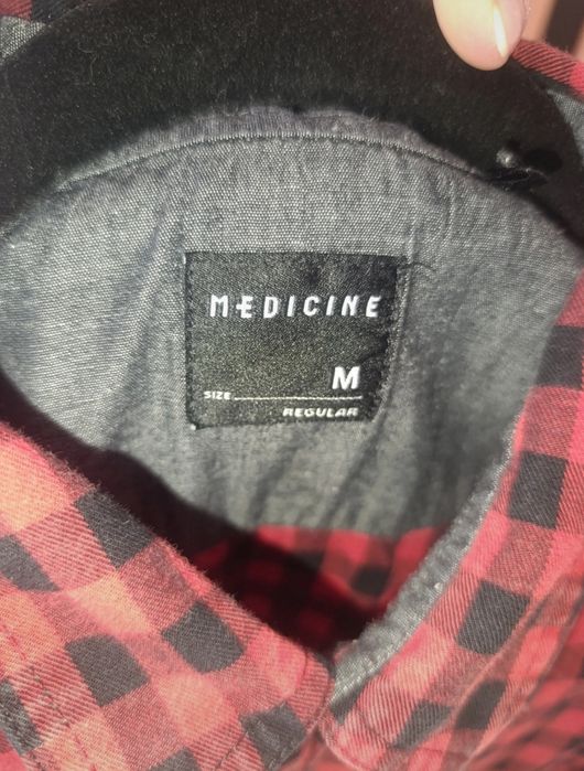 Męska koszula w czerwono czarną kratę Regular Medicine M