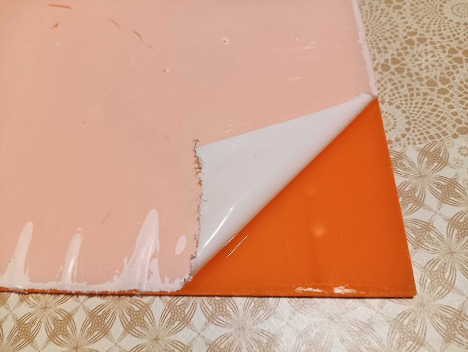 Perspex PMMA Acrílico Vazado Laranja 3 mm 40 x 35 cm