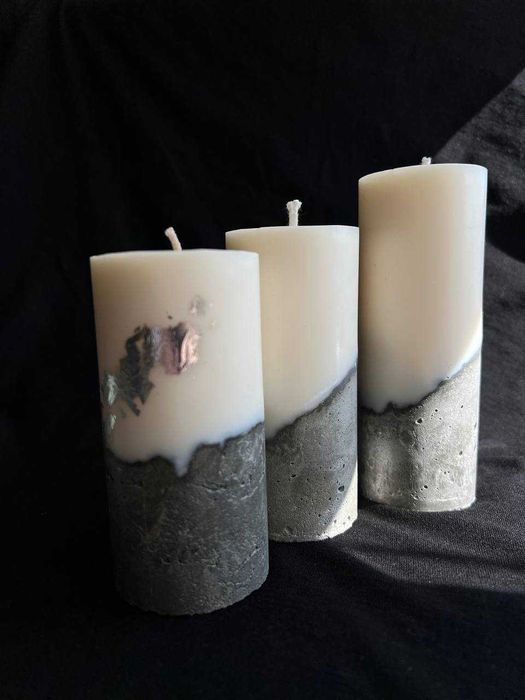 Соєва свічка ручної роботи/ Бетоні свічки