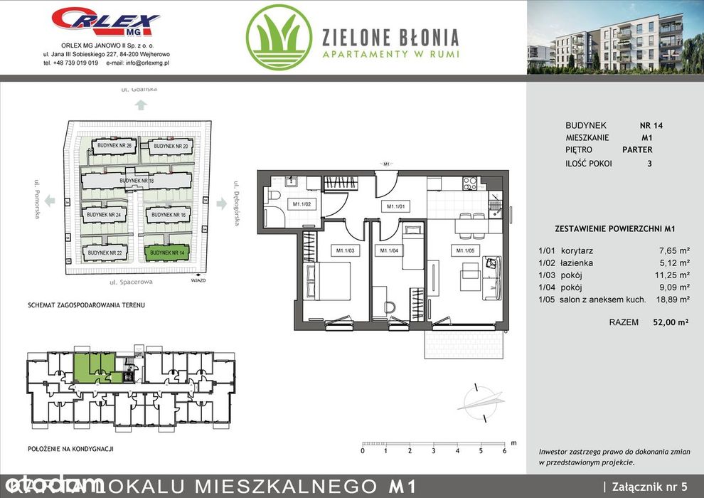 Mieszkanie 3-pokojowe 14/M1