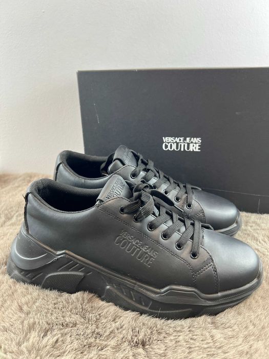 Buty męskie czarne sneakersy versace jeans couture linea speed 42