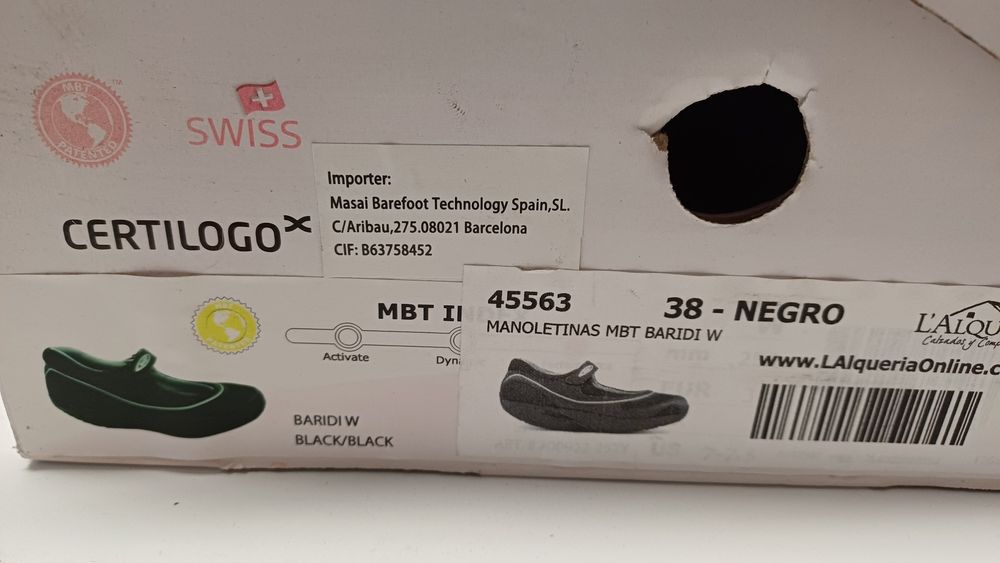 Sapatos MBT Baridi W - Tamanho 38 - NOVOS (Nunca usados)