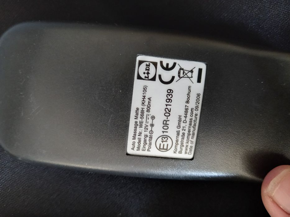 B131 Samochodowa mata masująca z funkcją grzania