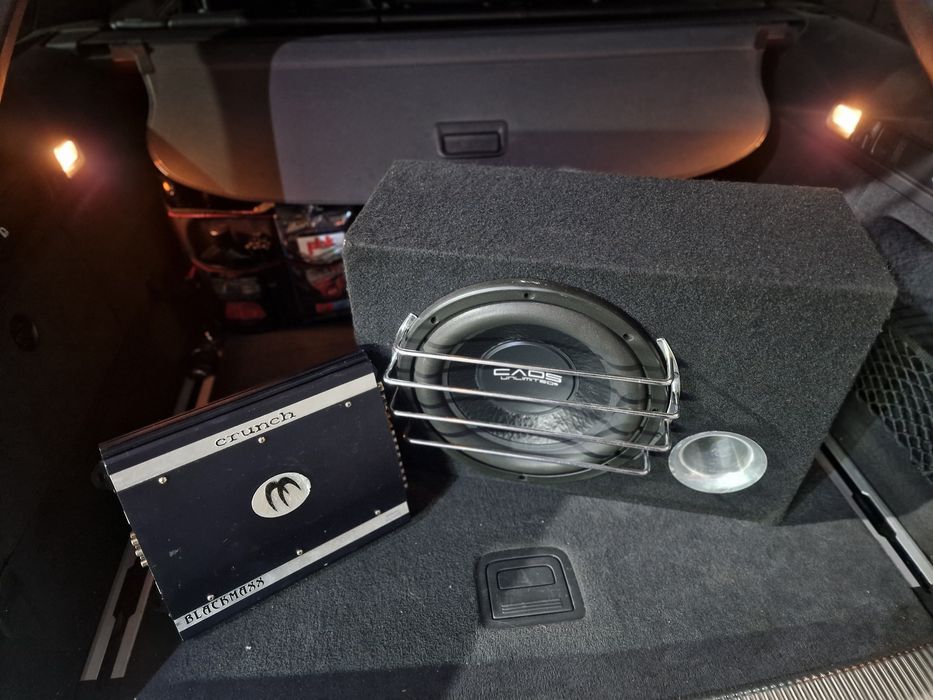 Skrzynia basowa subwoofer tuba Głośnik 30 cm Caos + Wzmacniacz Crunch