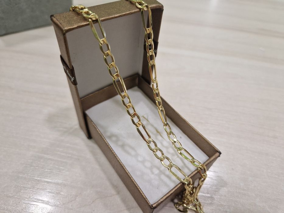 Nowy złoty łańcuszek splot figaro PR 585 5.5mm 55 cm