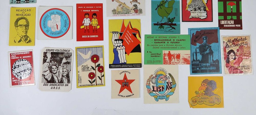 66 raros autocolantes antigos revolucionários /sincalistas / PCP