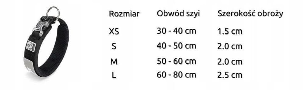 Obroża TrueLove Velcro czarna S