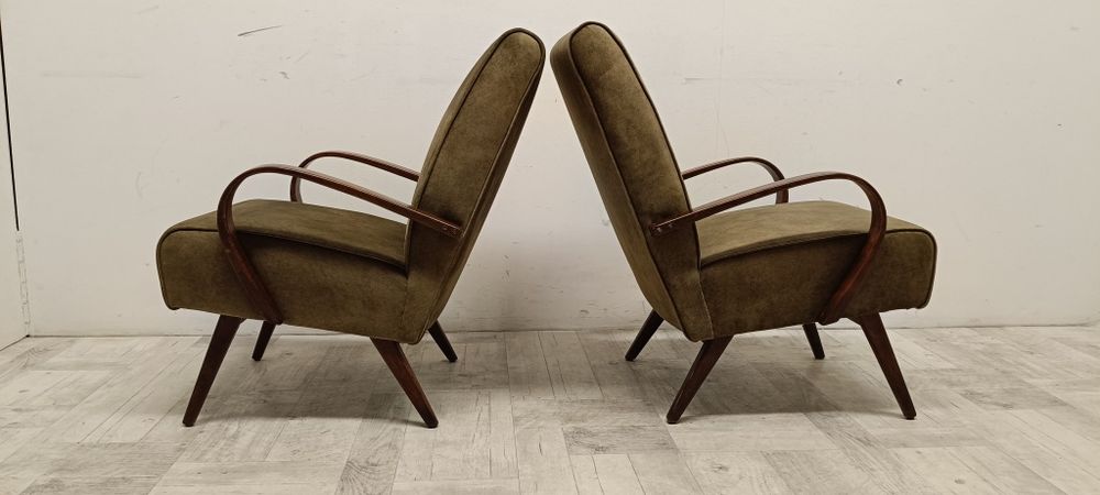 fotel fotele PRL Šmidek design Czechoslowacja lata 60-te vintage