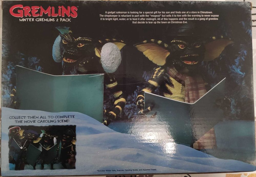 Gremlins - Pack 2 Figurines 15cm - Christmas Carol Winter Scene
