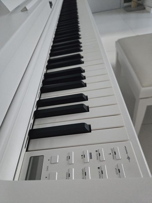 Pianino elektroniczne ELPIANO SLP-360 białe + biała ława