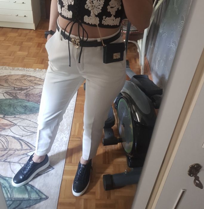 Białe, kremowe cygaretki H&M 36 M