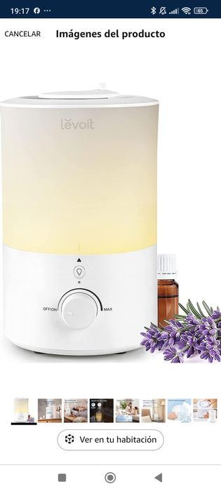 Humidificador LEVOIT Top-Fill Ultrasónico 3L de Aromas