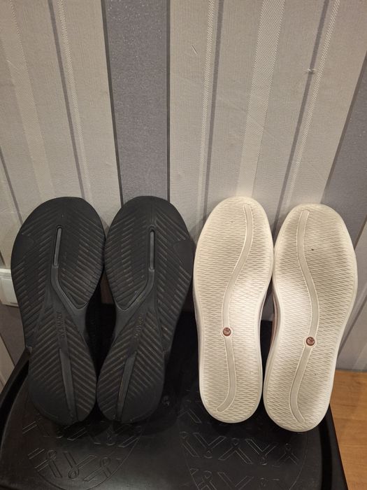 Женские кроссовки фирмы Adidas,слипоны фирмы Сlarks