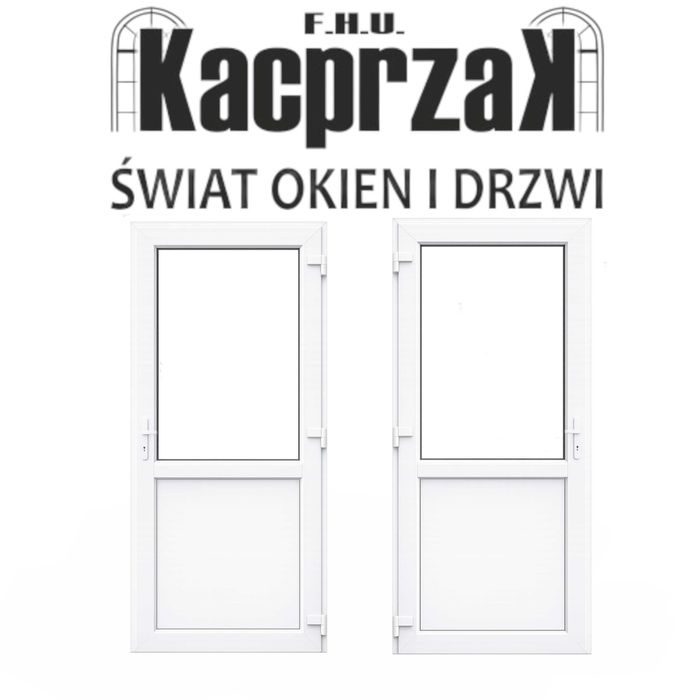 DRZWI Kacprzak 105x200 Drzwi ZEWNĘTRZNE PCV Białe Prawe Lider OLX
