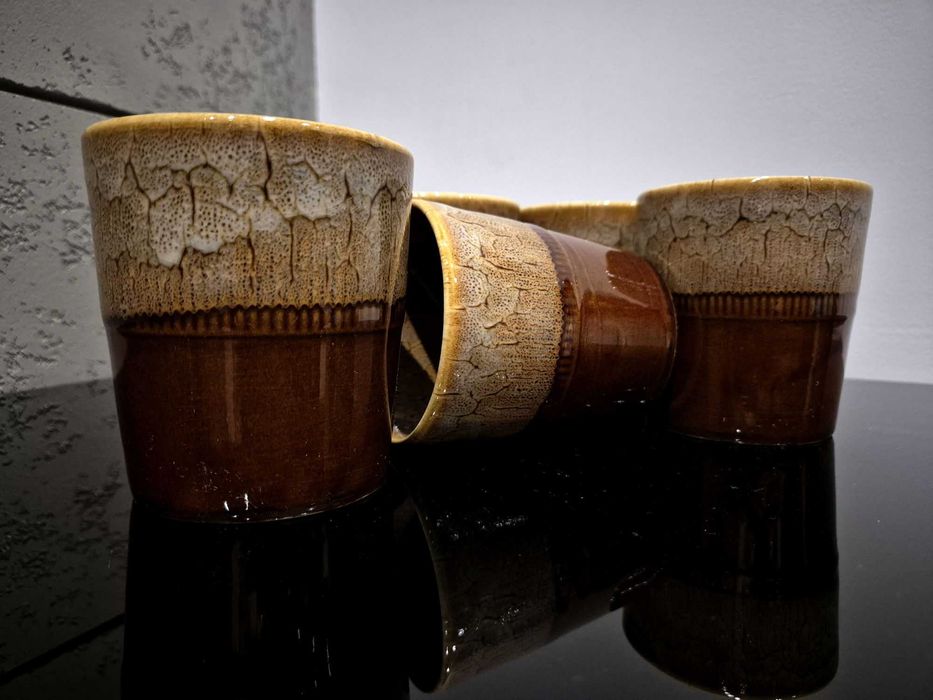 6 x kubki Chodzież ceramiczne RETRO design prezent PRL kubek