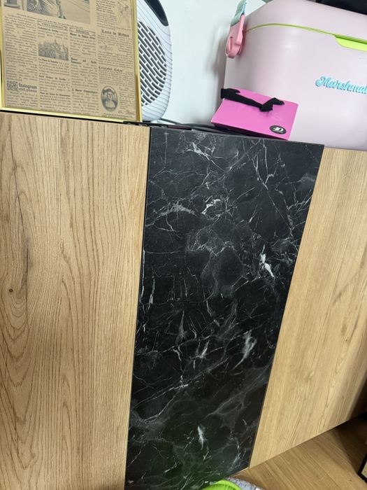 Aparador 4 portas - carvalho e marmore