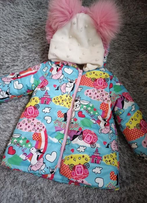 Зимова куртка 86-92 на дівчинку.