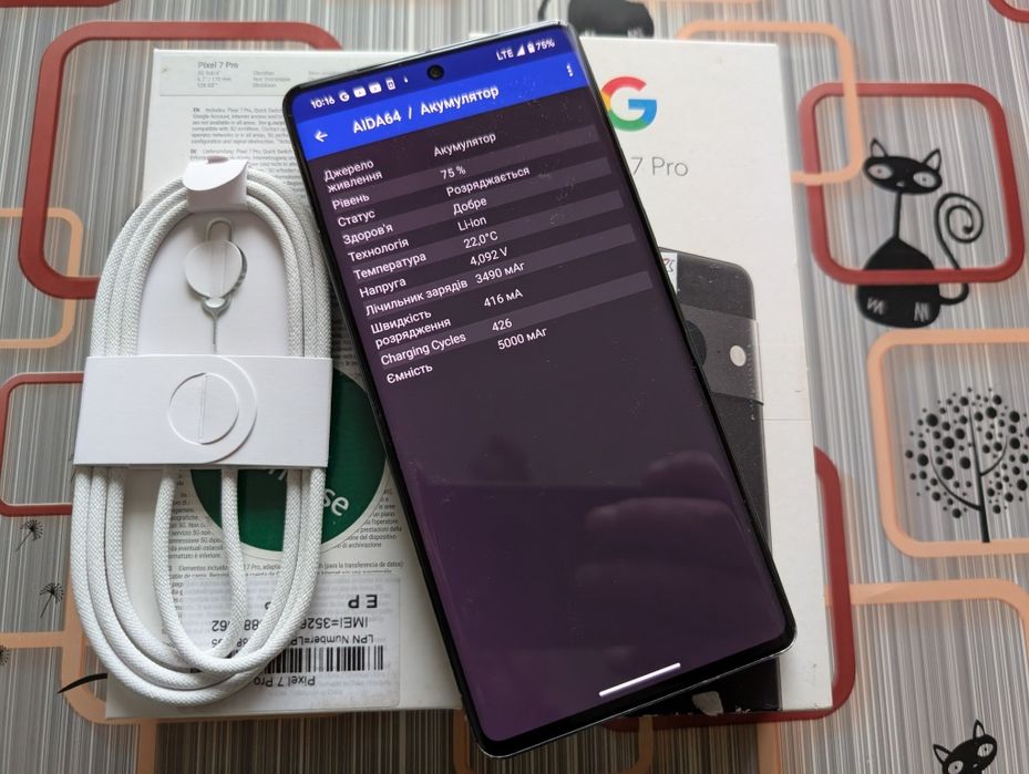Google Pixel 7 Pro Obsidian 12-128Gb/Neverlock/2-Sim/NFC/Без Вигорання