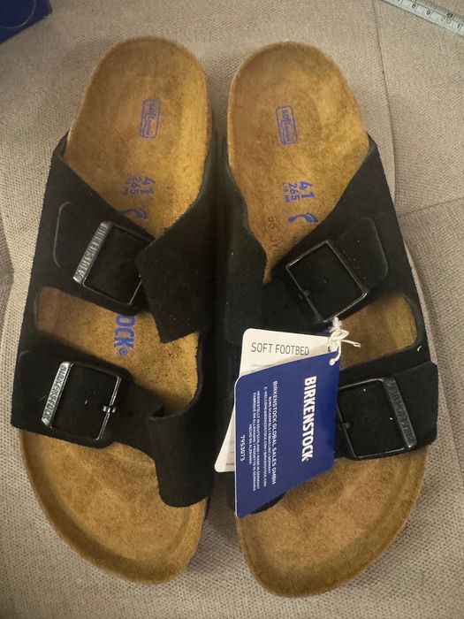 Klapki damskie Birkenstock 41 czarne skóra