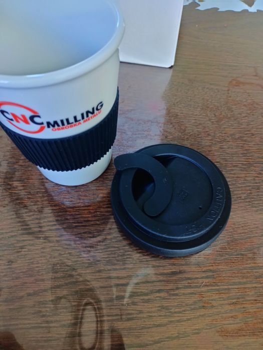 Ceramiczny kubek termiczny 380 ml termos ceramika szkło