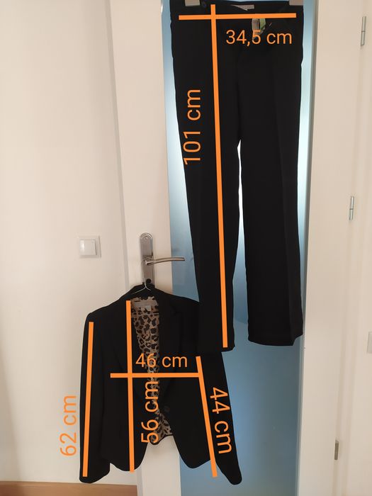 Garnitur damski czarny Zara, spodnie,marynarka
