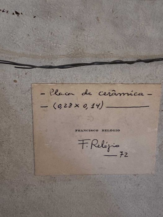 Placa de cerâmica de Francisco Relógio