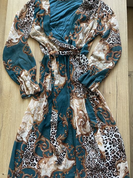 Dluga sukienka panterka uniwersalna andrzejki sylwester