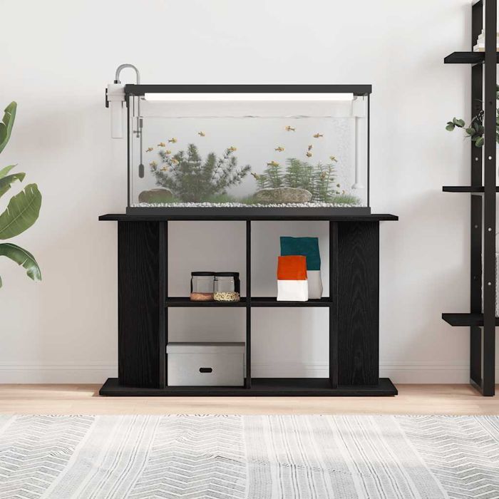Szafka pod akwarium 100x40x60 cm, czarny dąb - stabilne wsparcie