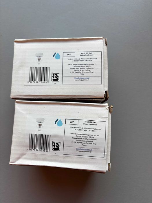 korek klik klak duży z przelewem G1 1/4 polski producent