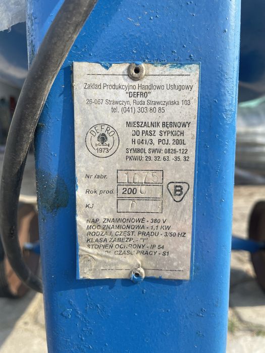 Betoniarka Defro 200L odnowiona