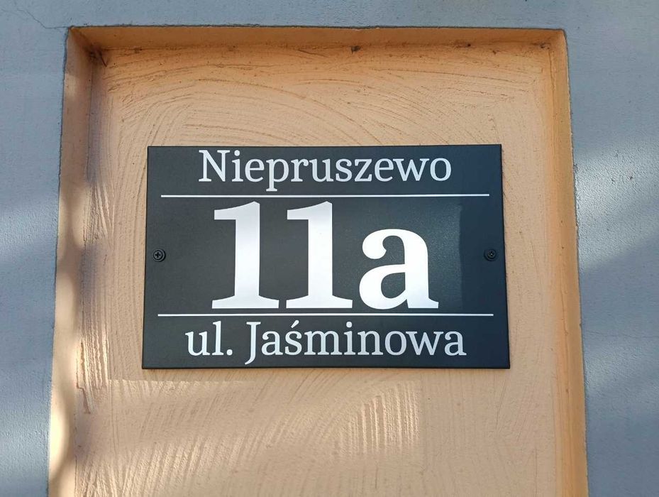 Tabliczka Adresowa Numer na dom 16 RODZAJÓW ANTRACYT Duża - METALOWA - UV