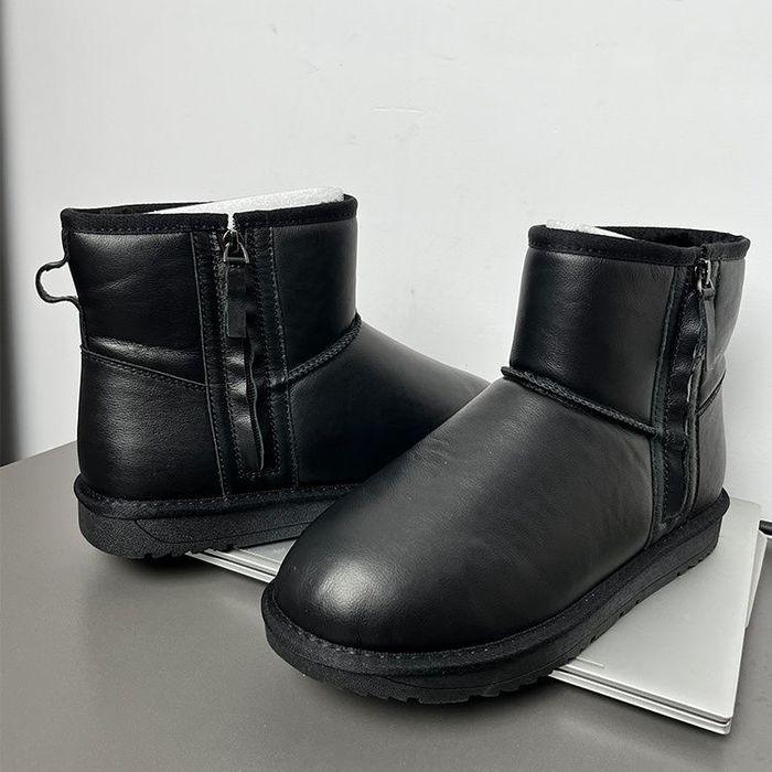 Зимові шкіряні чоловічі черевики угги ugg натуральна кожа