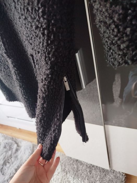 Płaszcz baranek czarny