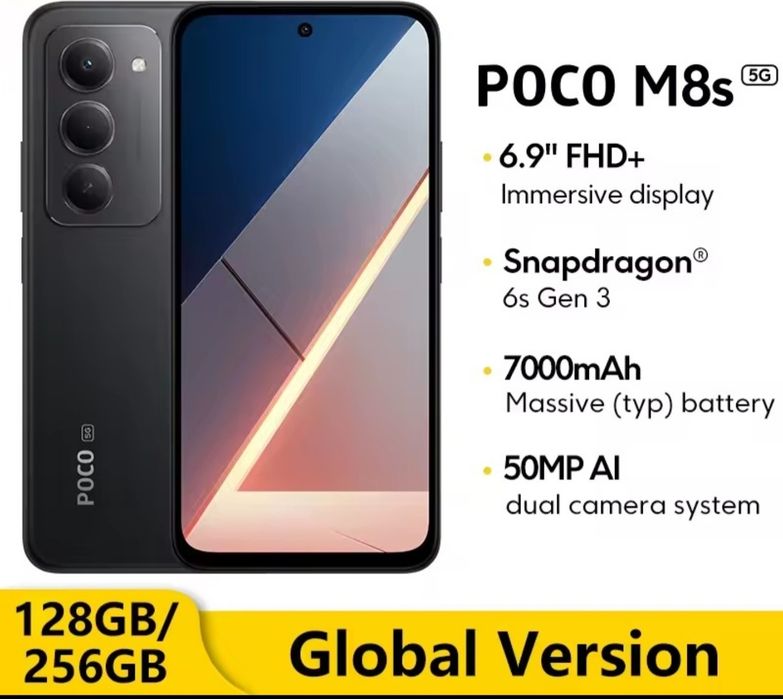 POCO M8s 5G  8/256Gb Black