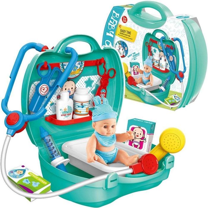 lekarz doktor zestaw lekarski walizka +lalka bobas
