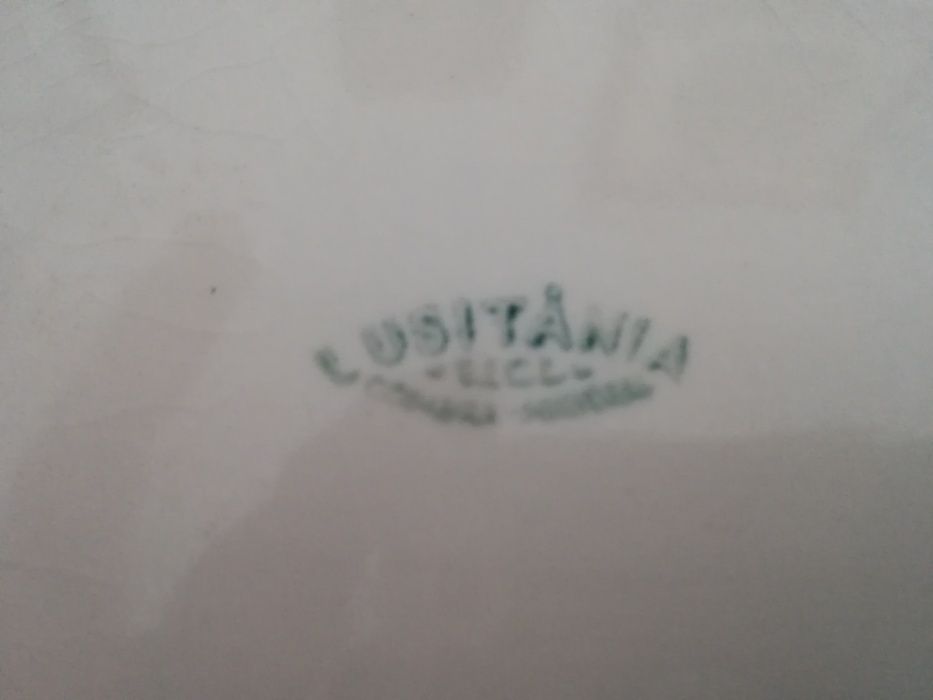 Caixa biscoiteira, boleira art deco, faiança Lusitânia