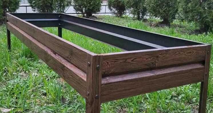 Садові високі  теплі грядки Тёплая высокая грядка для овощей. Клумби