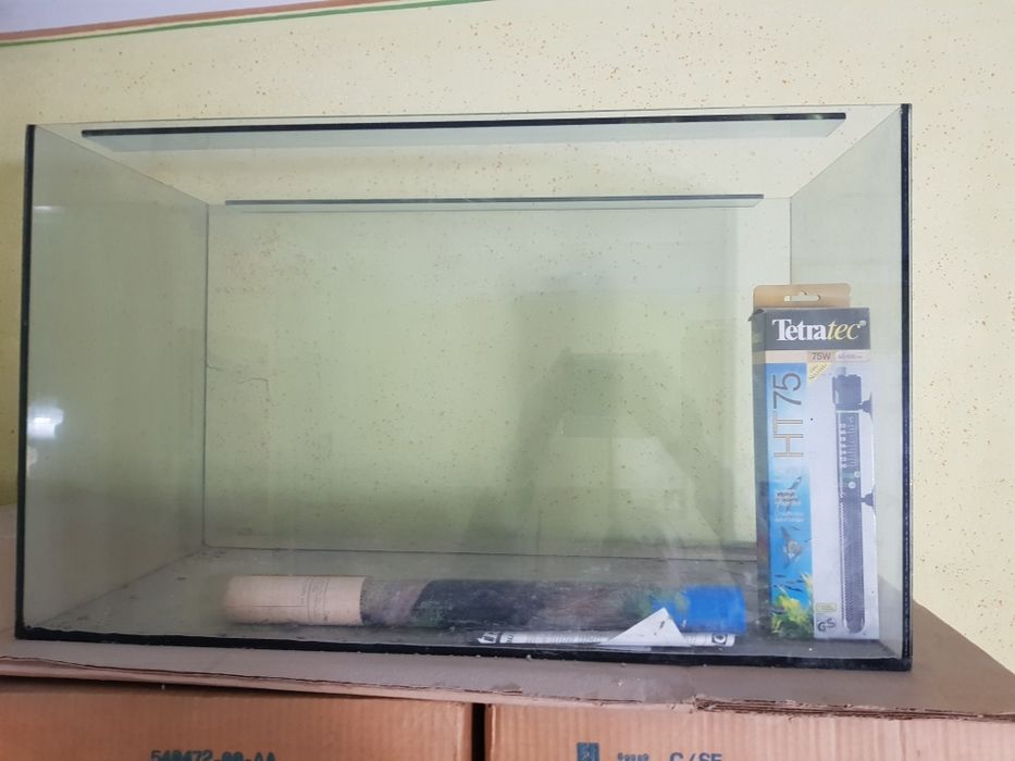 Акваріум скляний 120л + обігрівач, фон