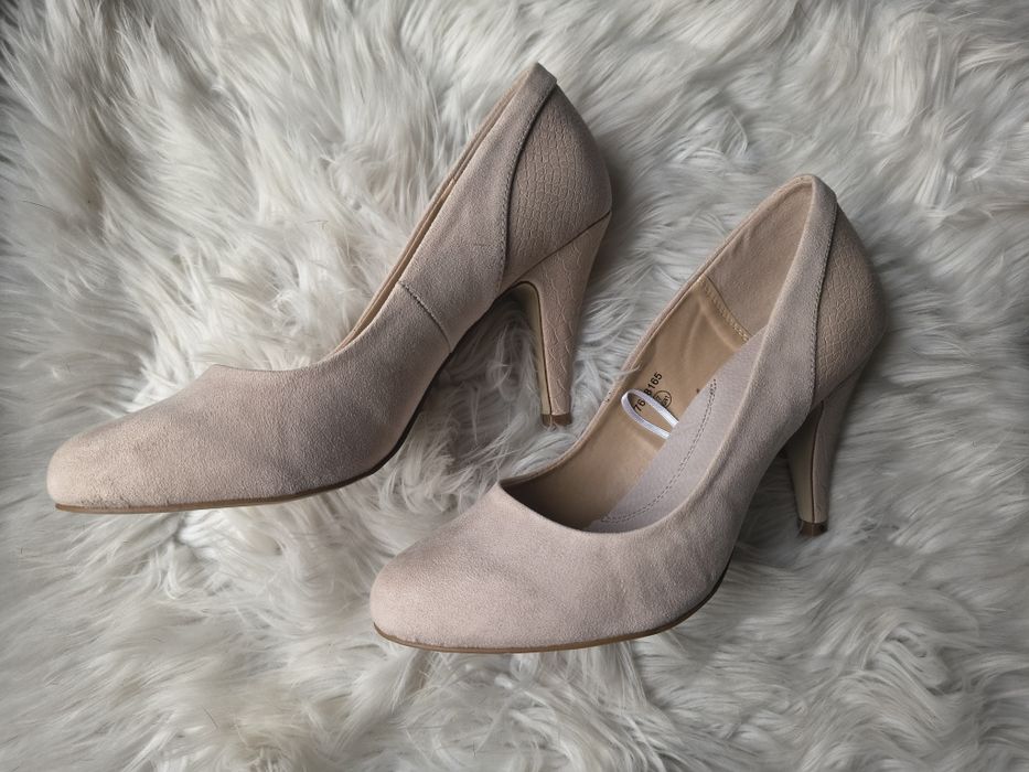 Buty ślubne weselne jasny róż WideFit extra comfort r. 40/41