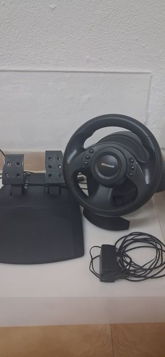Microsoft Sidewinder Precision Racing Volante + 2 Jogos Pedais