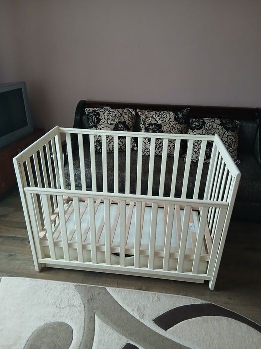 Ліжко дитяче "Верес ЛД 13" cлонова кістка  з матрасом Верес